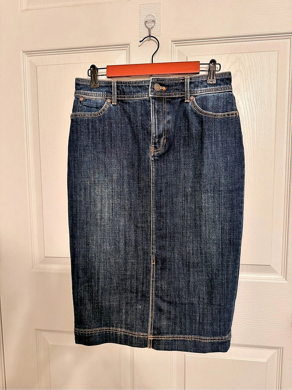 Talbots Denim Midi Skirt Size 6P